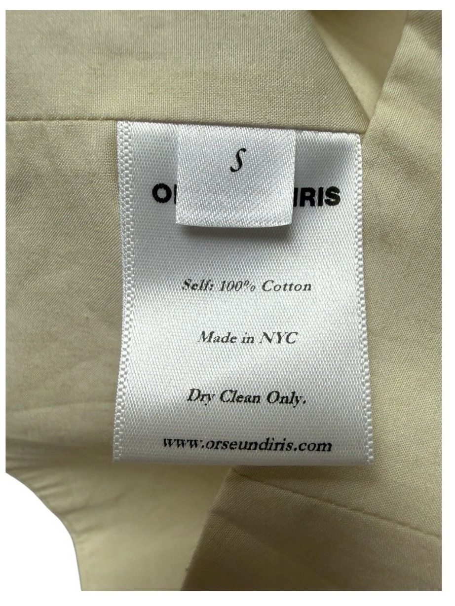 Orseund Iris Cream Structured Square-Neck Crop Top — image 3 of 7